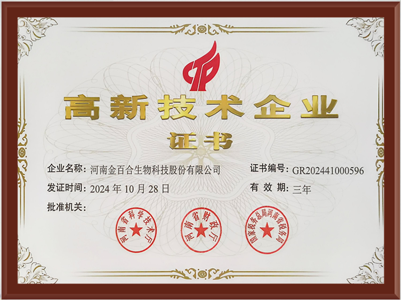 高新 技术企业证书