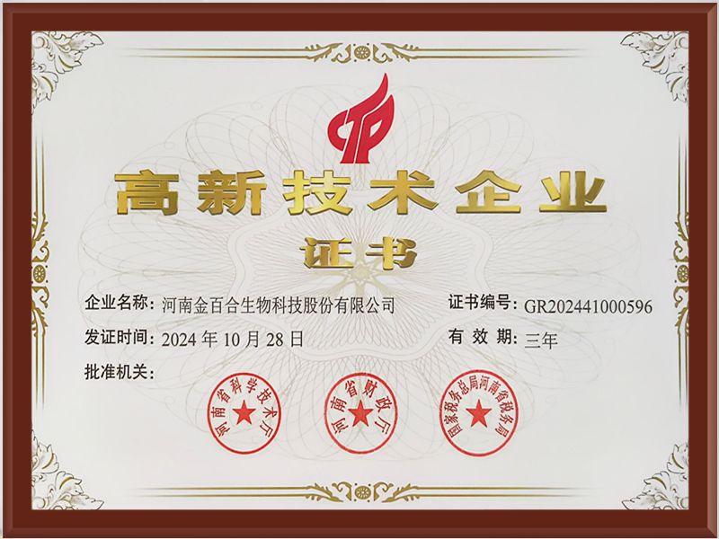 高新 技术企业证书